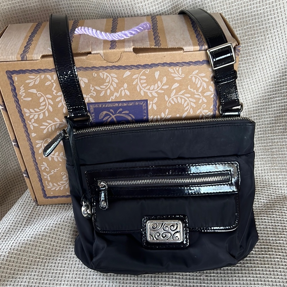 Brighton Charlie Crossbody in Black Nylon